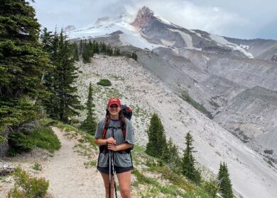 Claire English on a hike