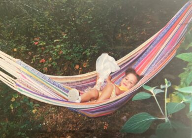 Megan Ryan childhood hammock picture