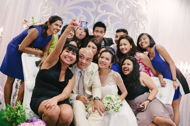 Group photo at wedding